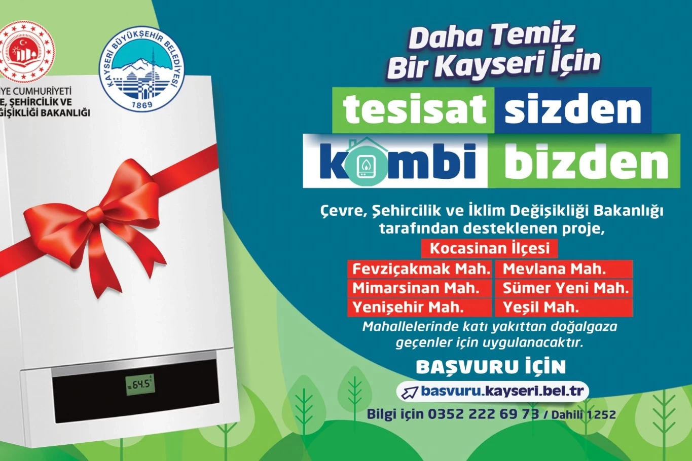 Kayseri Büyükşehir’den çevre dostu proje: